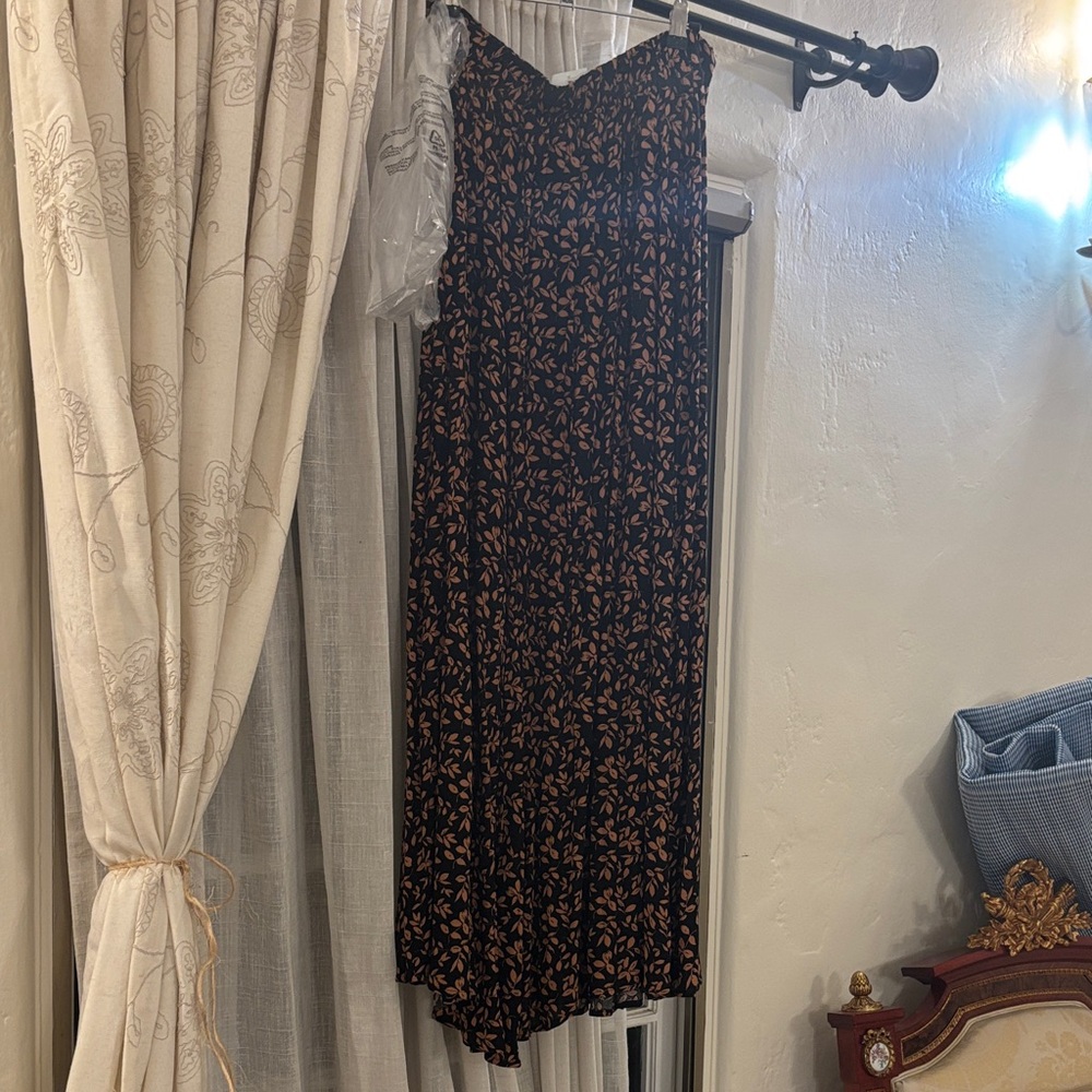Bobeau Black and Brown Maxi Dress